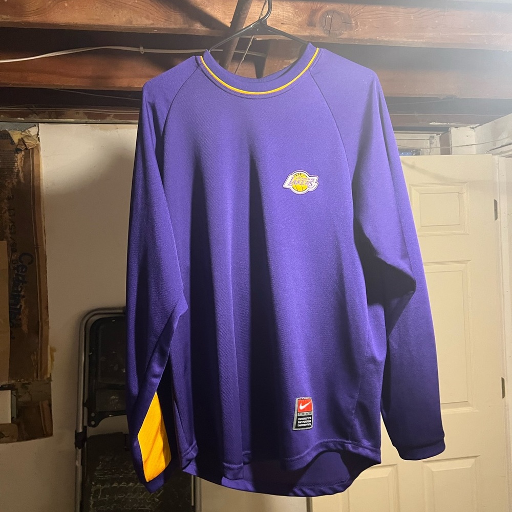 Los Angeles Lakers Warm Up Shooting Shirt Long Sleeve